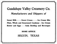 Advertisement for Guadalupe Creamery