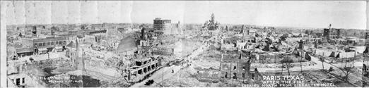 Paris TX after the 1916 fire