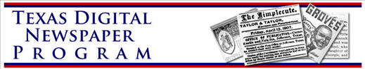 banner for the Texas Digital Newspaper Program