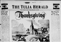 Thanksgiving issue of the Tulia Herald