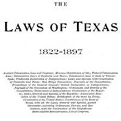 cover of Gammel's Laws of Texas